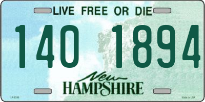 NH license plate 1401894