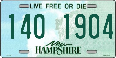 NH license plate 1401904