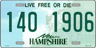 NH license plate 1401906