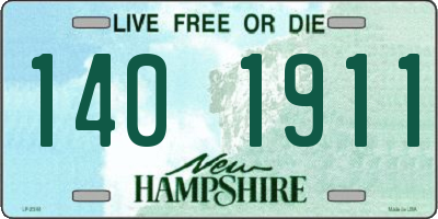NH license plate 1401911