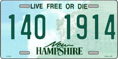 NH license plate 1401914