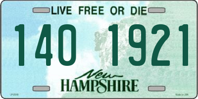 NH license plate 1401921