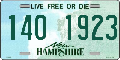 NH license plate 1401923