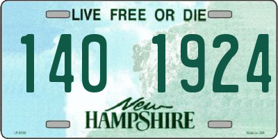 NH license plate 1401924