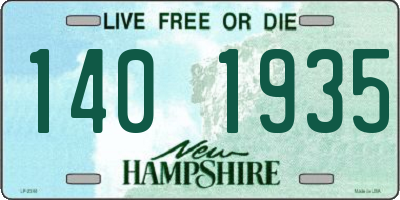 NH license plate 1401935