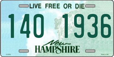 NH license plate 1401936