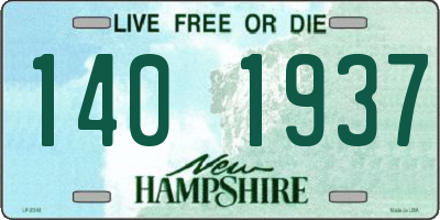 NH license plate 1401937