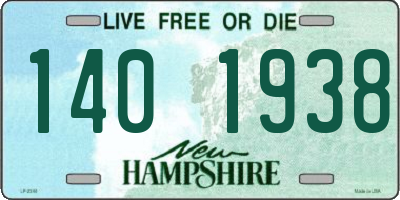 NH license plate 1401938