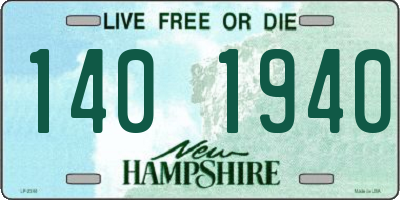 NH license plate 1401940