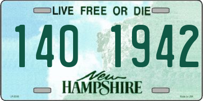 NH license plate 1401942