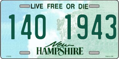 NH license plate 1401943