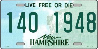 NH license plate 1401948