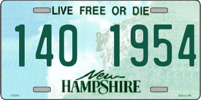 NH license plate 1401954