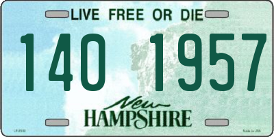 NH license plate 1401957