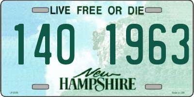 NH license plate 1401963