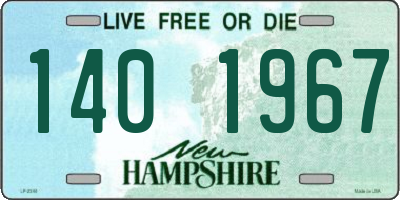 NH license plate 1401967