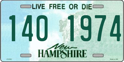 NH license plate 1401974