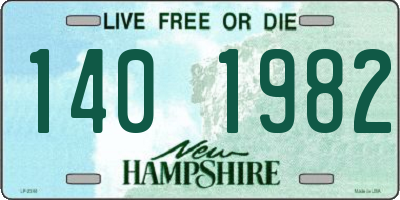 NH license plate 1401982