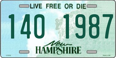NH license plate 1401987