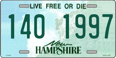 NH license plate 1401997