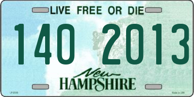 NH license plate 1402013