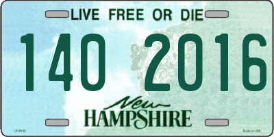 NH license plate 1402016