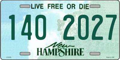 NH license plate 1402027