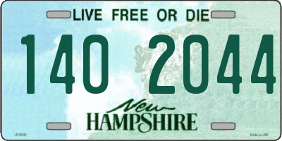 NH license plate 1402044