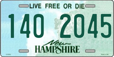 NH license plate 1402045