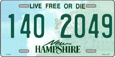 NH license plate 1402049