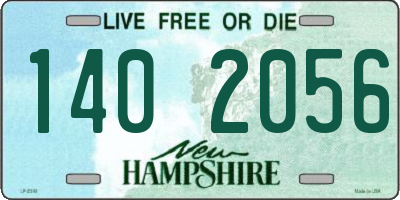 NH license plate 1402056