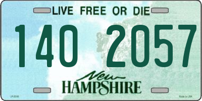 NH license plate 1402057