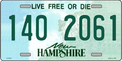 NH license plate 1402061