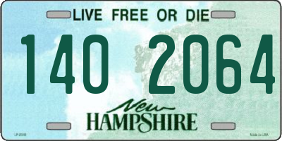 NH license plate 1402064