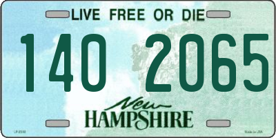 NH license plate 1402065