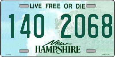 NH license plate 1402068