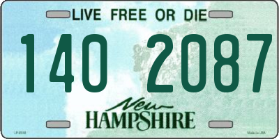 NH license plate 1402087
