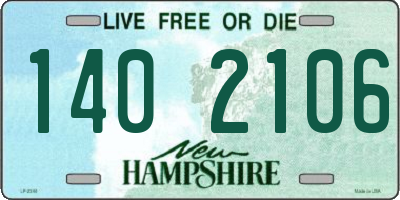 NH license plate 1402106