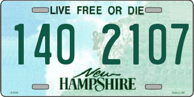 NH license plate 1402107