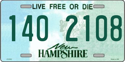 NH license plate 1402108
