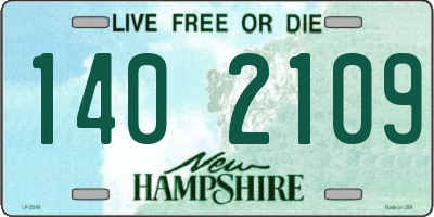 NH license plate 1402109