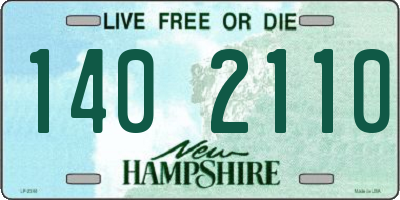 NH license plate 1402110
