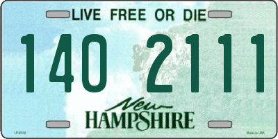 NH license plate 1402111