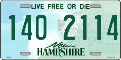 NH license plate 1402114