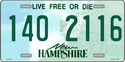 NH license plate 1402116