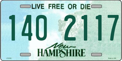 NH license plate 1402117