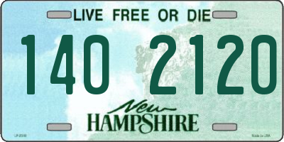 NH license plate 1402120