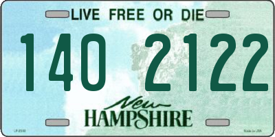 NH license plate 1402122