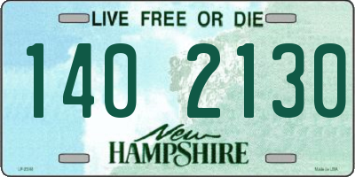 NH license plate 1402130
