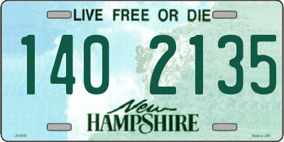 NH license plate 1402135